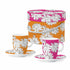 Σετ 2 φλυτζάνια espresso "Peggy pink and orange"