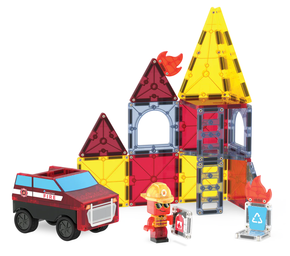 Μαγνητικό Παιχνίδι 27 κομματιών Fire Rescue Magna-Tiles