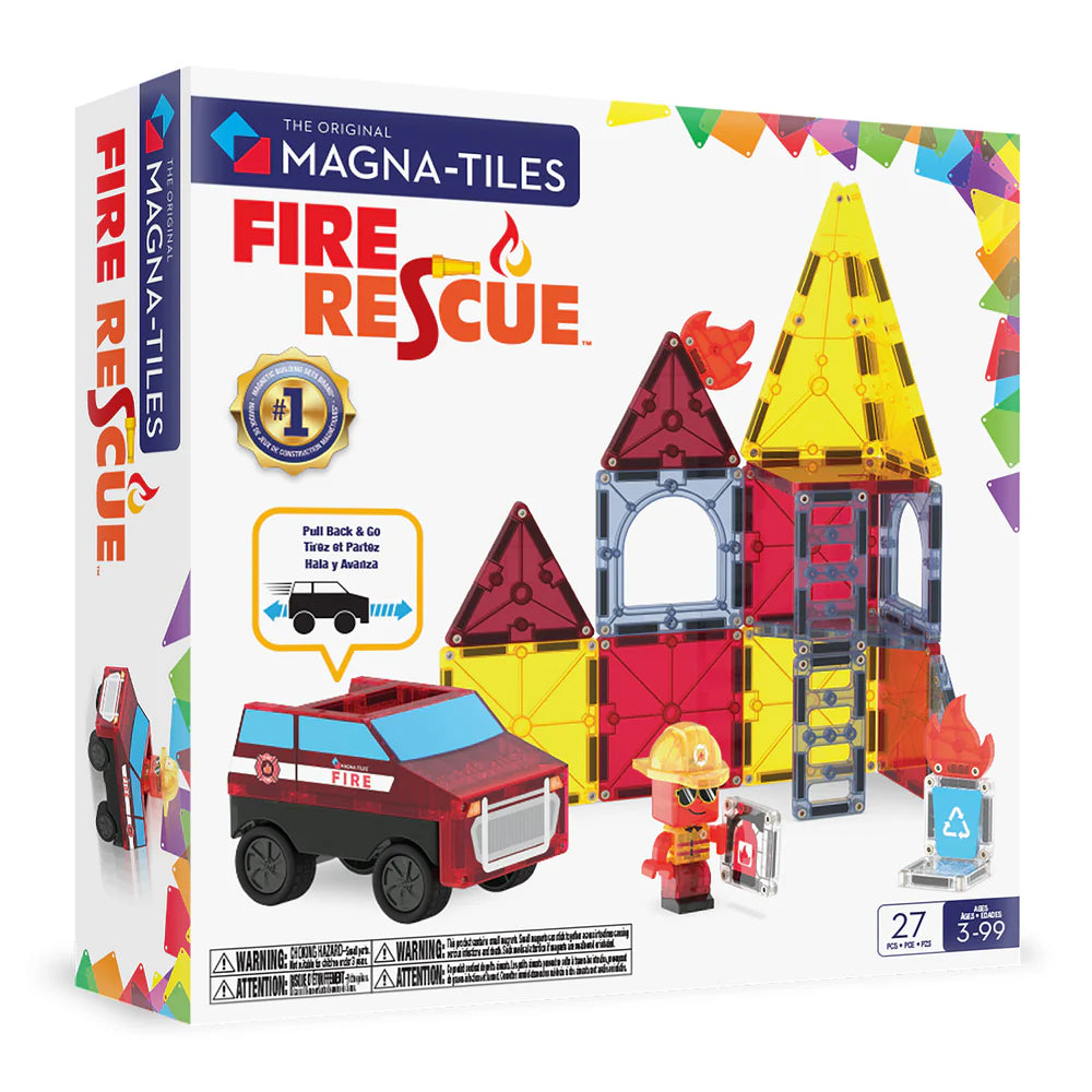 Μαγνητικό Παιχνίδι 27 κομματιών Fire Rescue Magna-Tiles