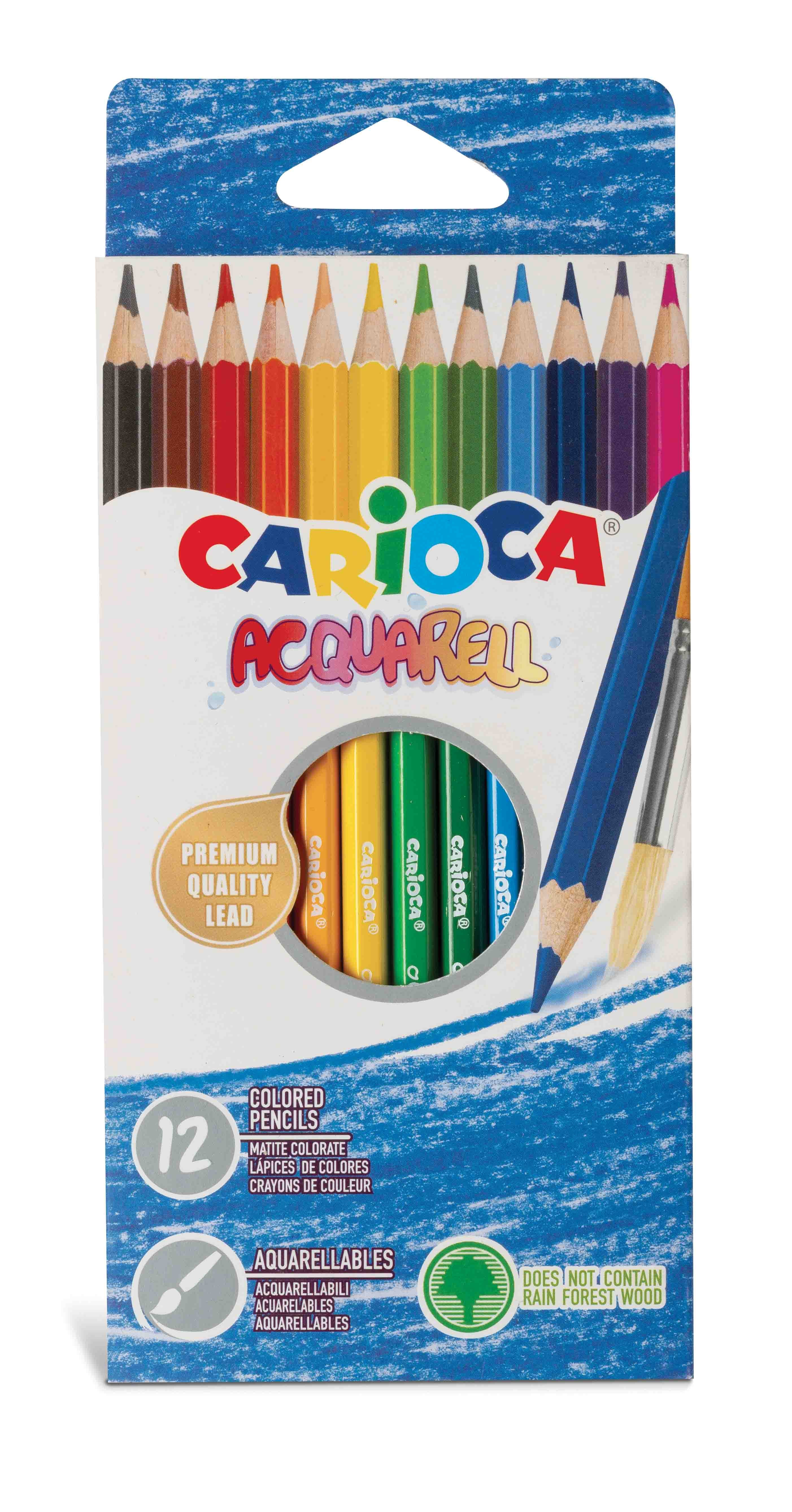 Ξυλομπογιές Carioca Aquarell 12 χρώματα