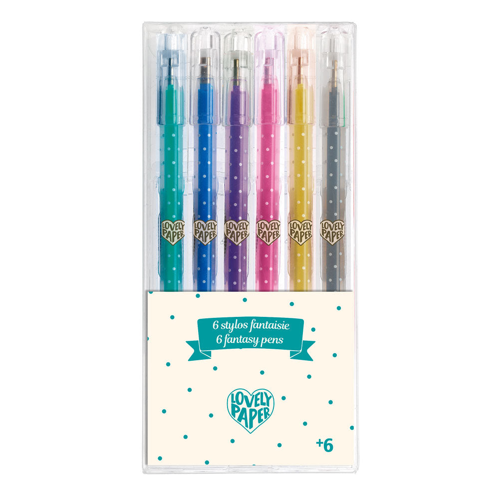 Στυλό gel glitter 6 χρωμάτων