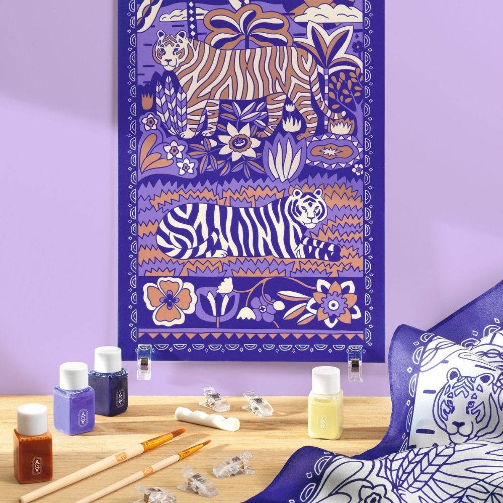Ζωγραφική σε μετάξι "Τίγρης" - Atelier 10