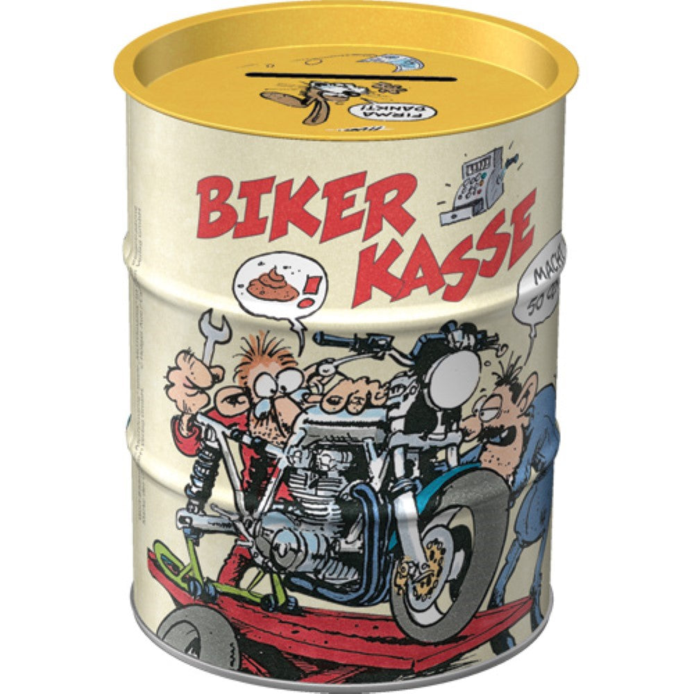 Nostalgic μεταλλικός κουμπαράς Oil Barrel MOTOmania "Biker-Kasse"