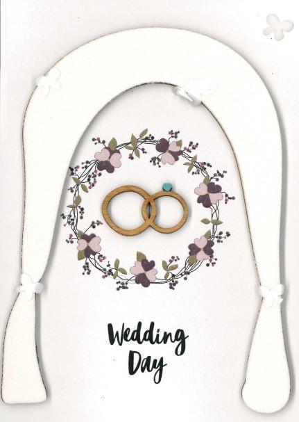 Ευχετήρια κάρτα "Wedding Day" - Κουρτίνα