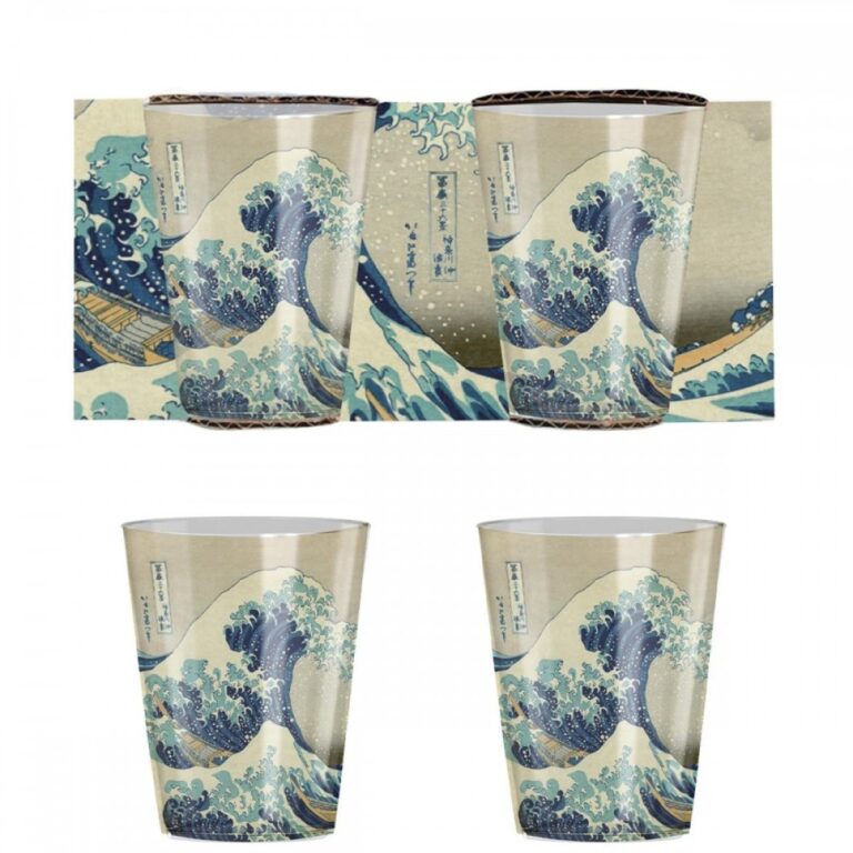 Σετ 2 σφηνάκια “Vague” Hokusai