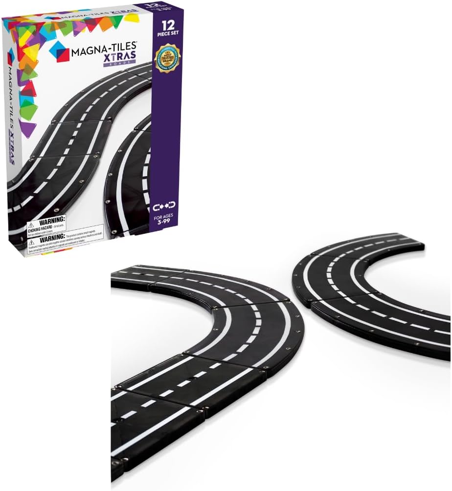 Μαγνητικό Παιχνίδι 12 κομματιών XTRAS Roads Magna-Tiles