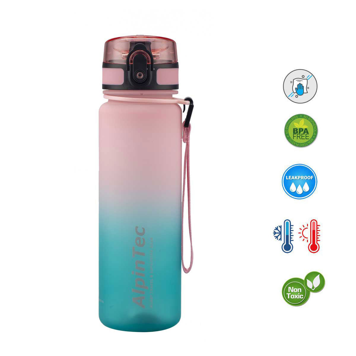Παγούρι Bicolor 500 ml Pink/Ciel