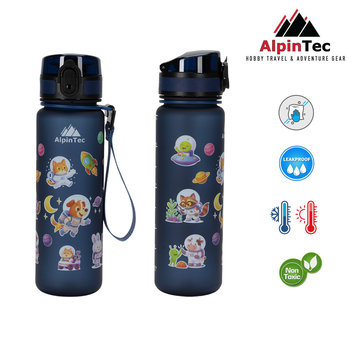 Παγούρι dark blue Activities 500 ml "Space Animals"