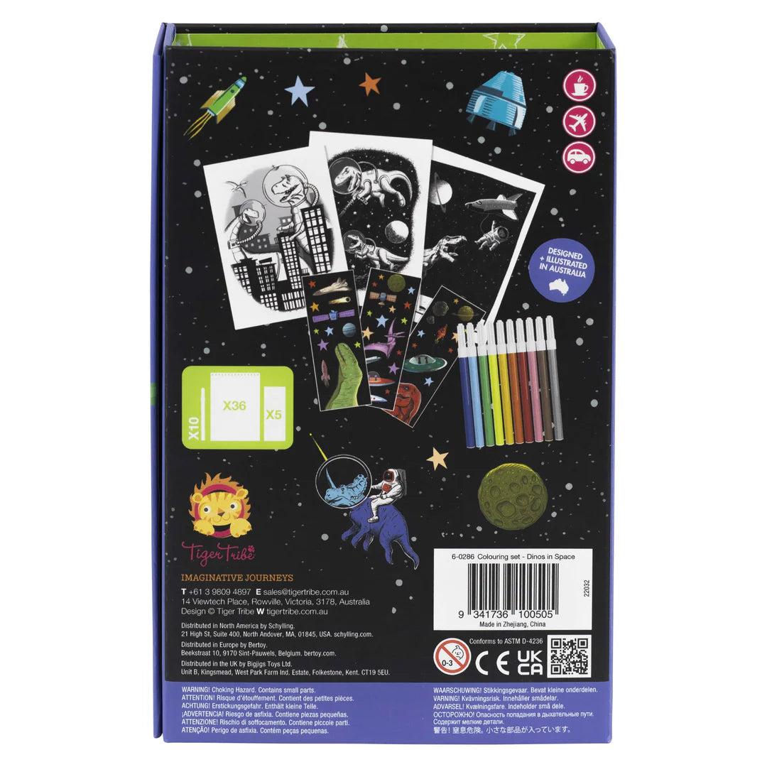 Σετ δραστηριοτήτων – Colouring Set Dino in Space