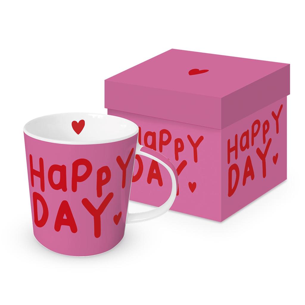 Κούπα "Happy Day" - Ροζ