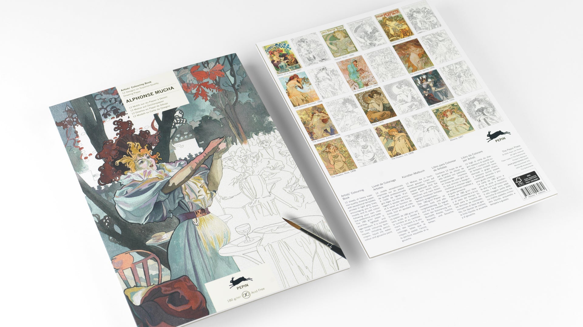 Βιβλίο Ζωγραφικής για Καλλιτέχνες - Alphonse Mucha | Pepin