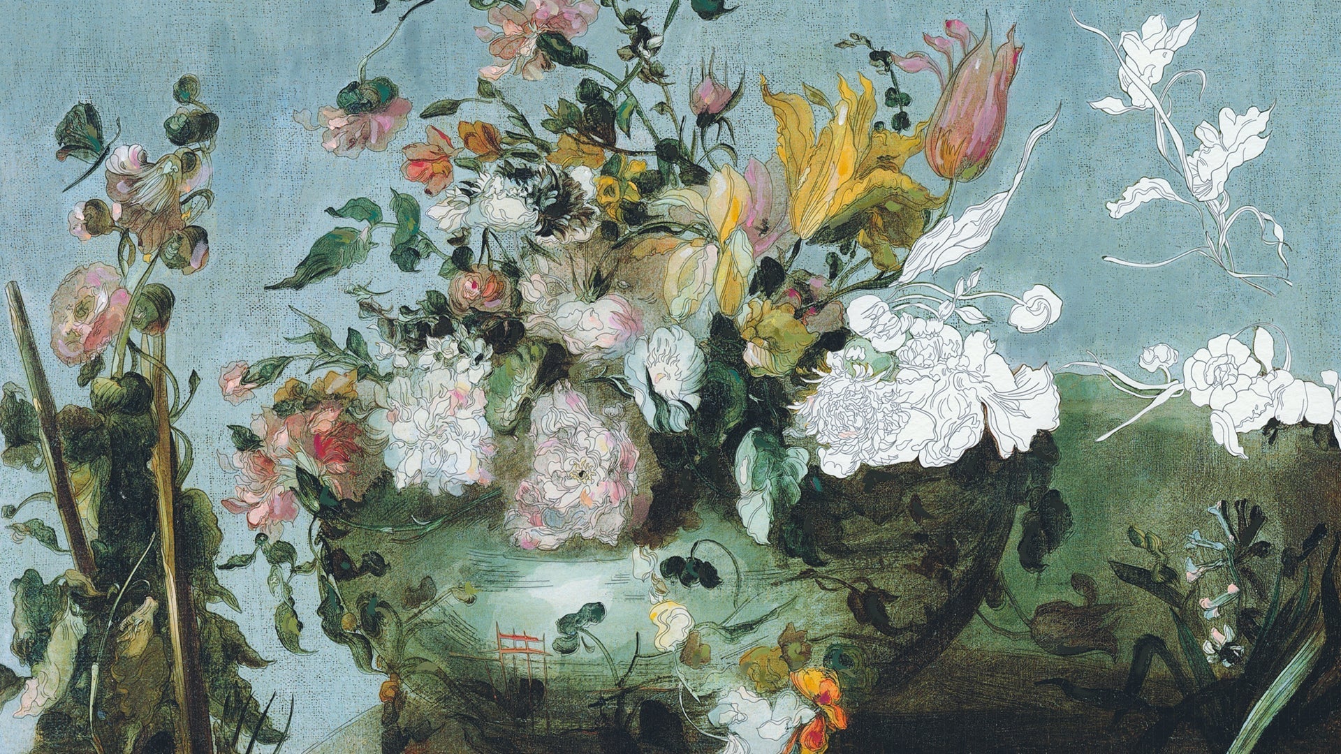 Βιβλίο Καρτ Ποστάλ Ακουαρέλας - Floral | Pepin