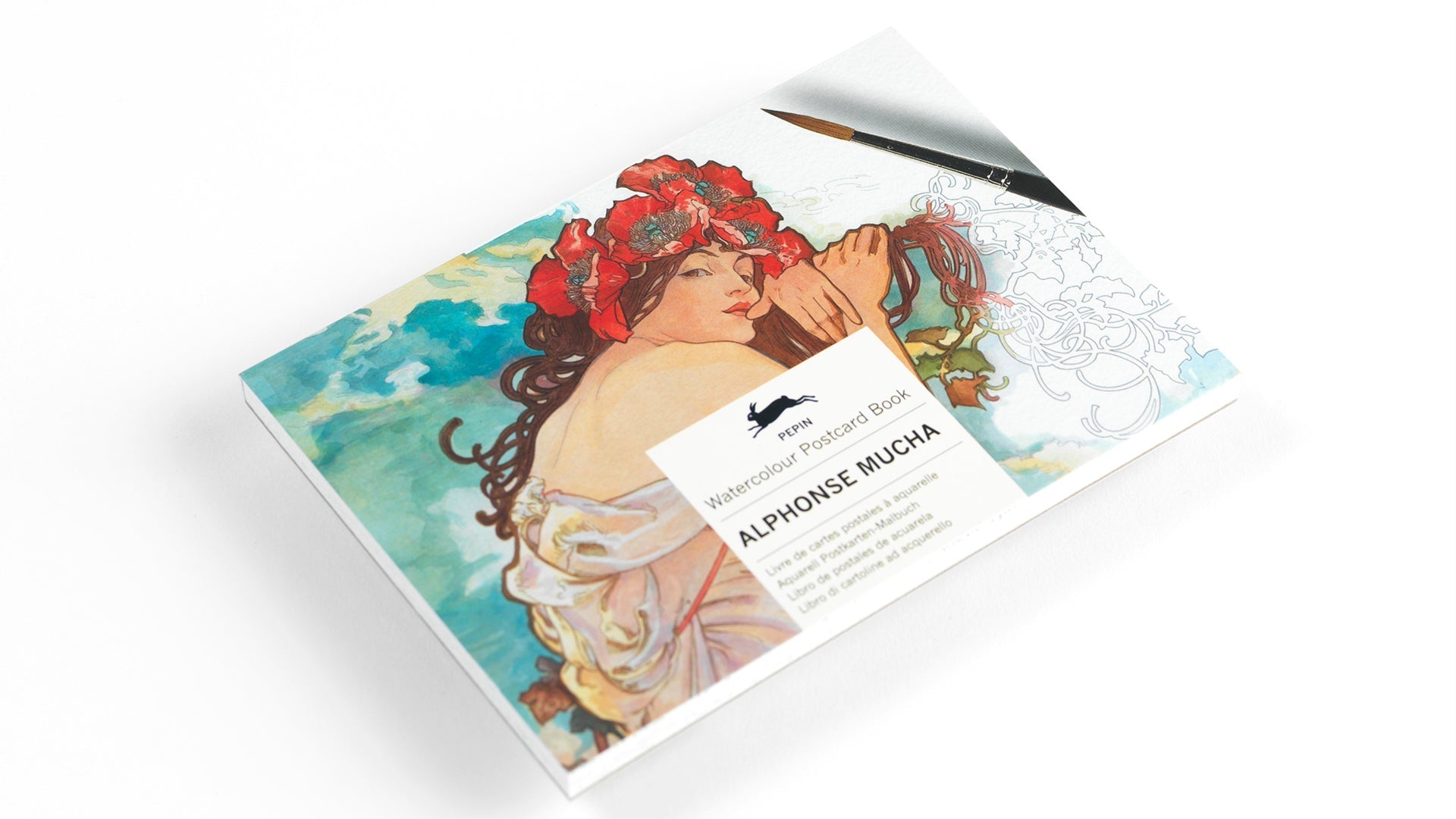 Βιβλίο Καρτ Ποστάλ Ακουαρέλας - Alphonse Mucha | Pepin