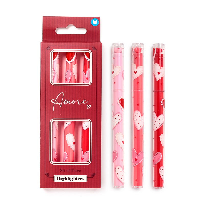 Σετ υπογραμμιστές Amore Heart Pop Top (3 τμχ.)