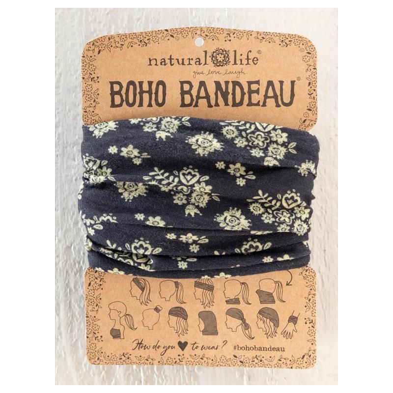 Κορδέλα Boho Folk Mandala Black