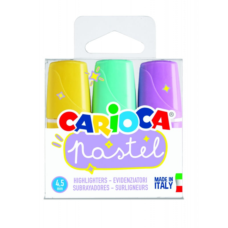 Mini υπογραμμιστές Carioca 3 χρώματα