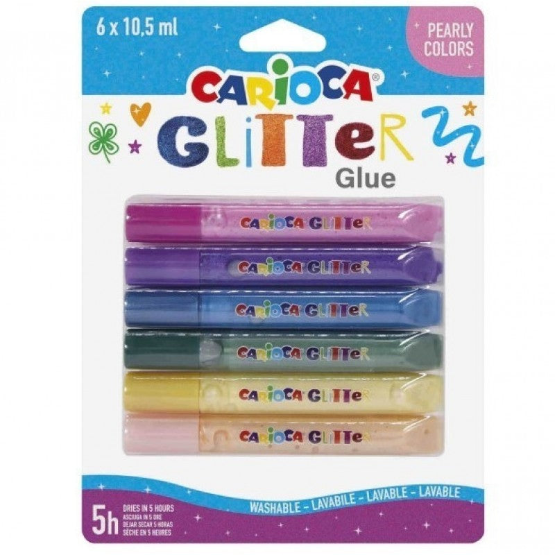 Κόλλα Carioca Glitter Glue Pearly (6 χρώματα)