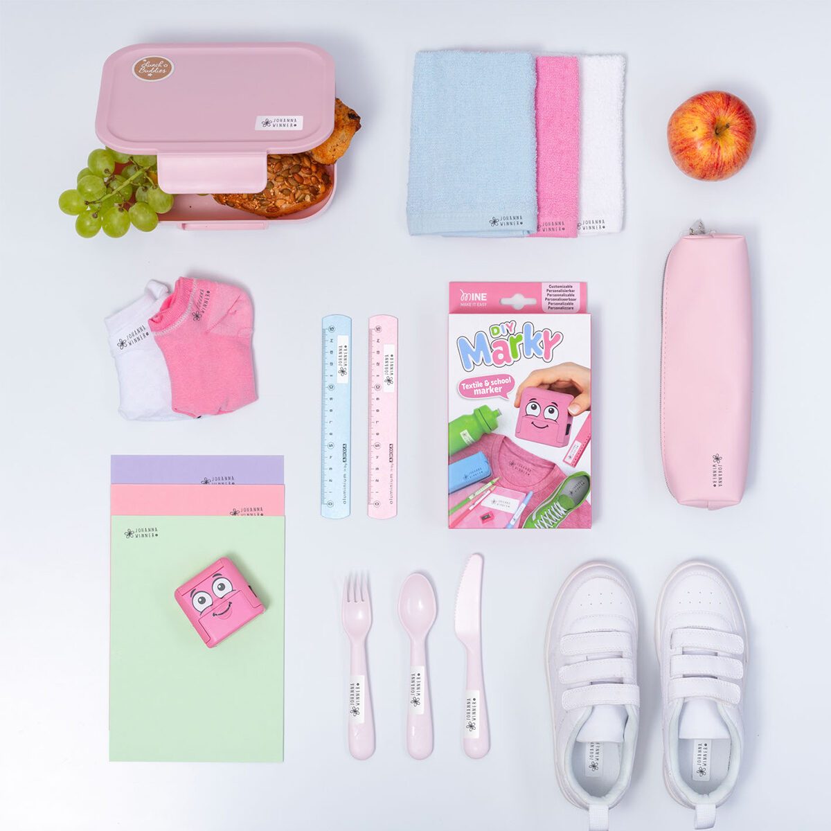 Σφραγίδα υφασμάτων & τάπερ DIY Marky - Pink
