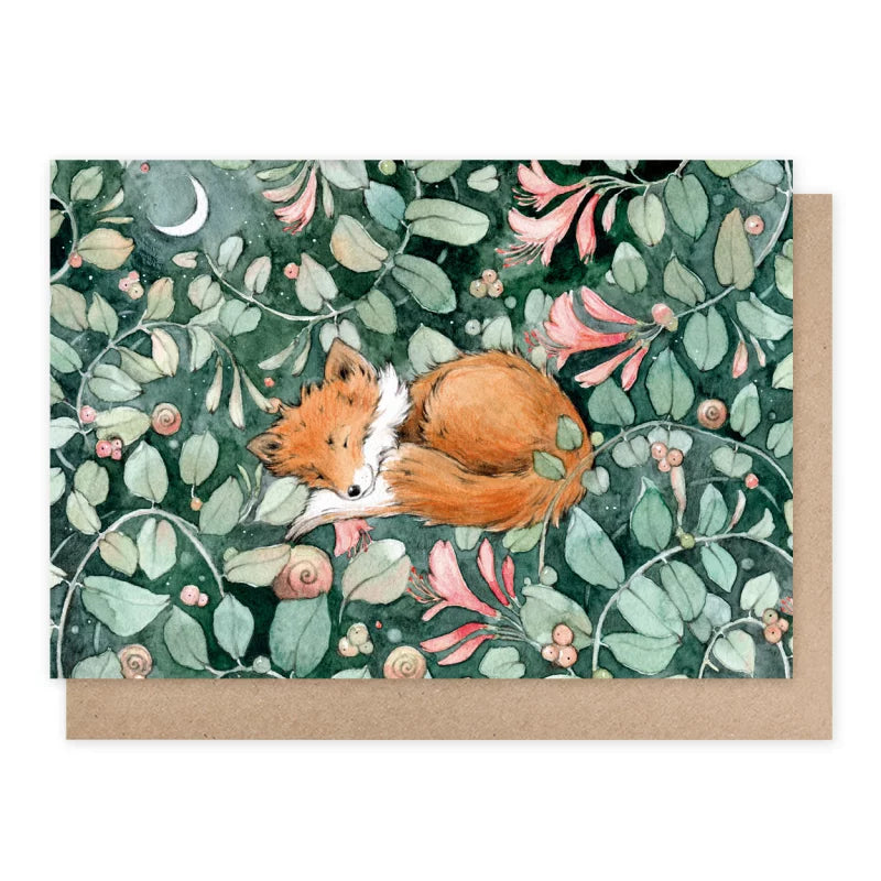 Ευχετήρια κάρτα "Sleeping Fox"