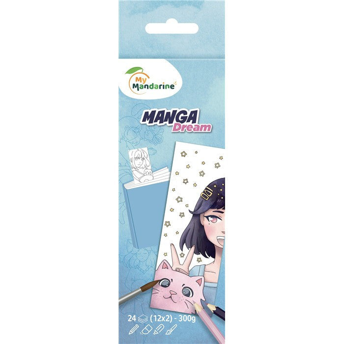 Μπλοκ Ζωγραφικής 6x20εκ, Bookmark - Manga Dream