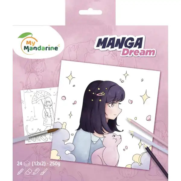 Μπλοκ Ζωγραφικής 20x20εκ, 24φ. - Manga Dream