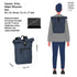 Σακίδιο πλάτης New Rebels Mart New York, Navy Rolltop