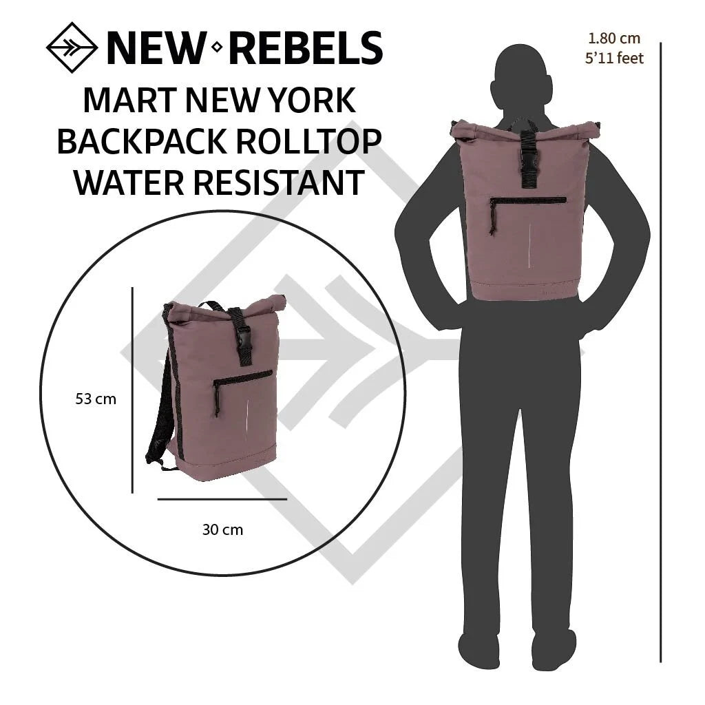 Σακίδιο πλάτης New Rebels Mart New York, Old Purple Rolltop