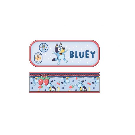 Κασετίνα Oval με 1 θήκη "Blue Bluey"