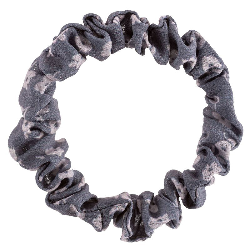 Σετ 4 scrunchie μαλλιών, Pink & Gray floral