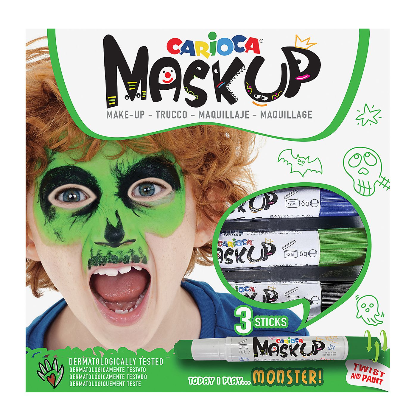 Face painting σε 3 χρώματα Carioca (τερατάκια)