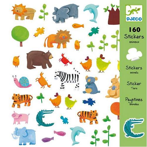 Djeco Σετ 160 στίκερς - Ζωάκια