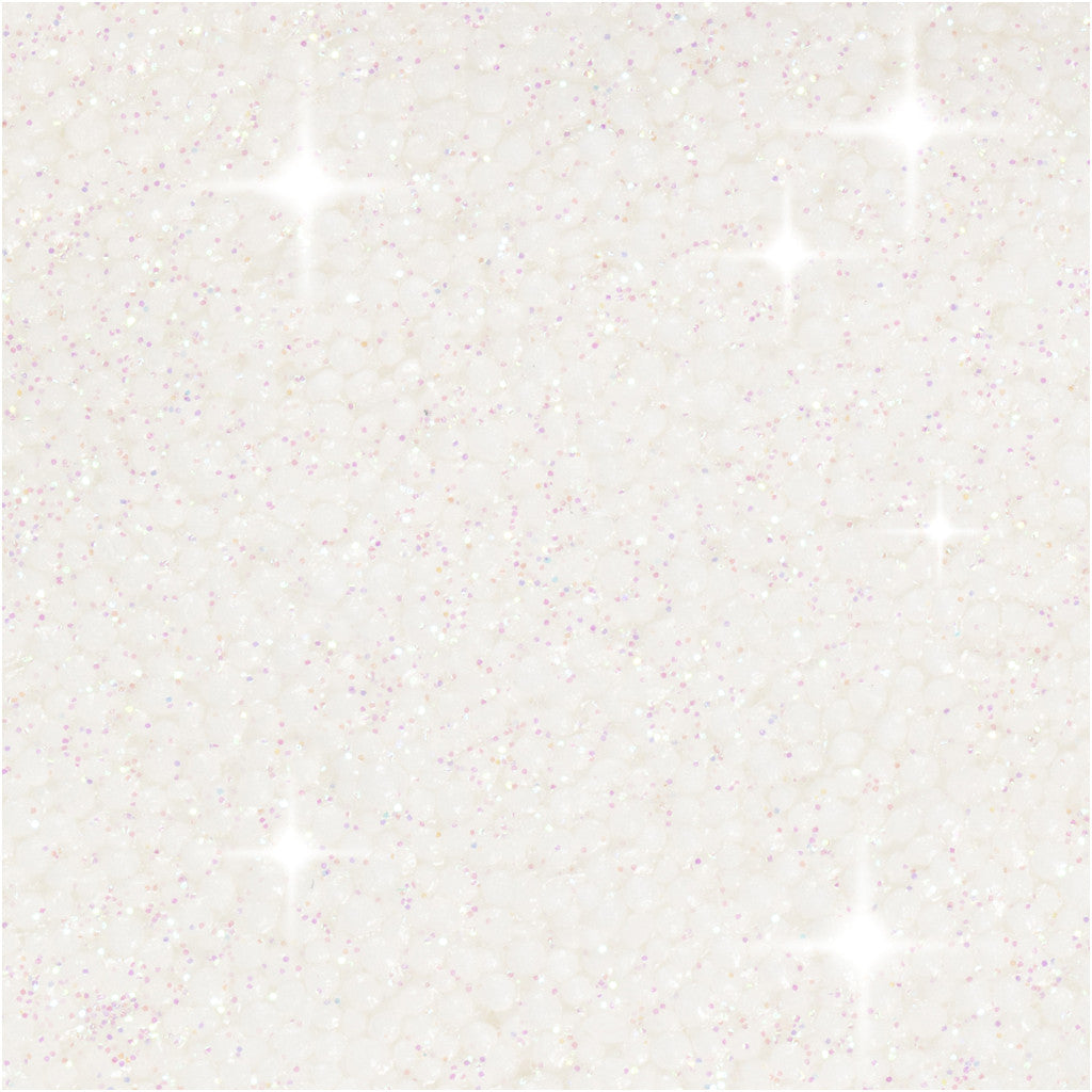 Foam clay άσπρο γκλίτερ, 35 γρ.