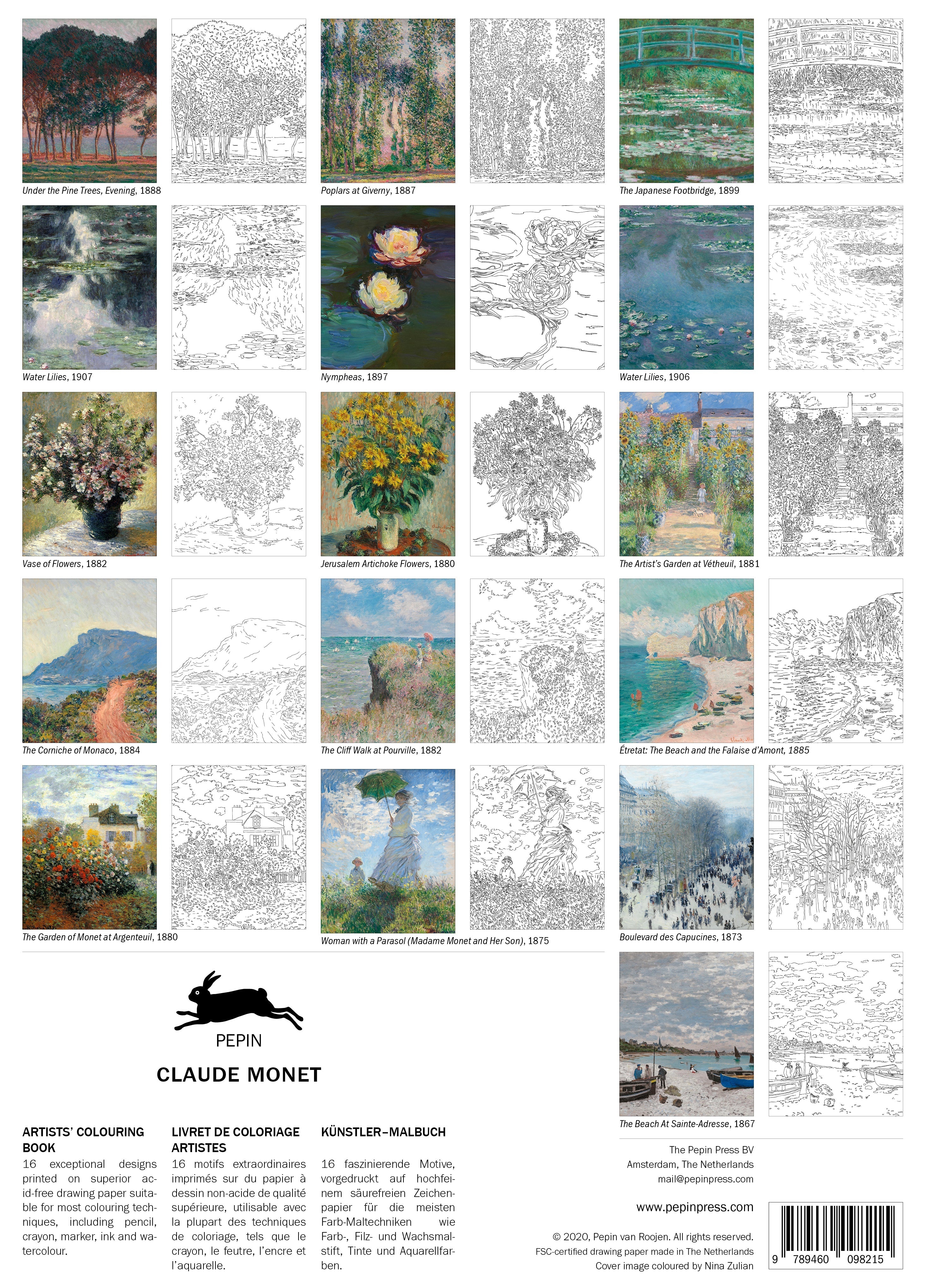 Βιβλίο Ζωγραφικής για Καλλιτέχνες - Claude Monet | Pepin