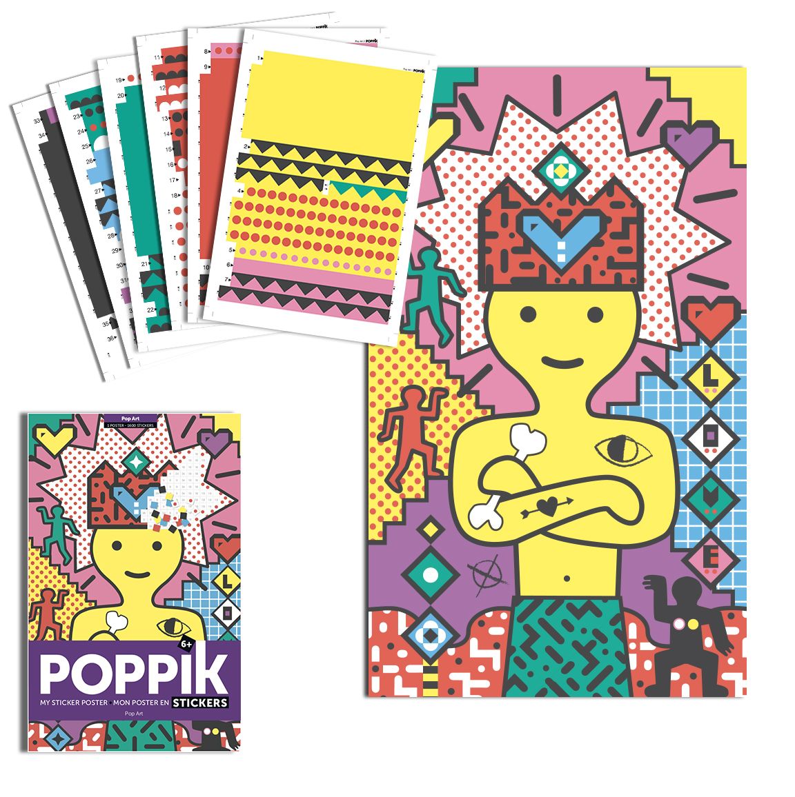 Μεγάλο Πόστερ με 1600 αυτοκόλλητα - Pop Art